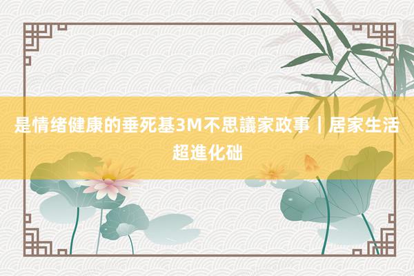 是情绪健康的垂死基3M不思議家政事｜居家生活超進化础